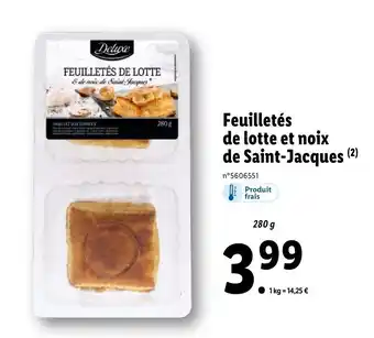 Feuilletés de lotte et noix de saint-jacques