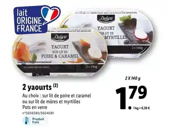 Lidl 2 yaourts offre