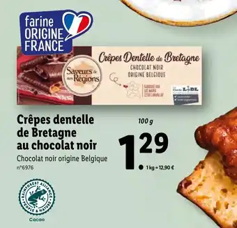 Lidl Crêpes dentelle de bretagne offre