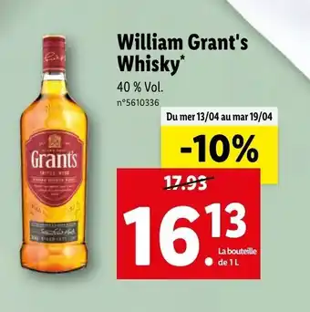 Lidl William grant's whisky offre