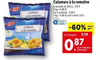 Lidl Calamars à la romaine offre
