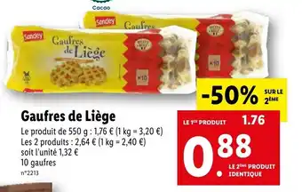 Lidl Gaufres de liège offre