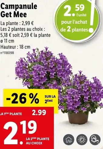 Lidl Campanile get mee offre
