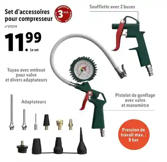 Lidl Set d'accessoires pour compresseur offre