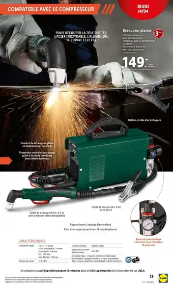 Lidl Découpeur plasma offre