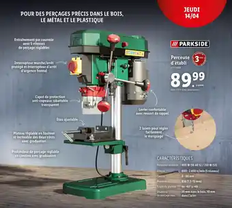 Lidl Perceuse d'établi offre