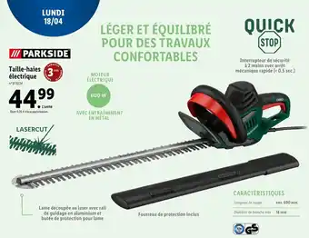 Lidl Taille-haies électrique offre