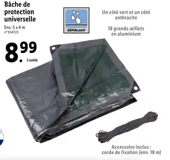 Lidl Bâche de protection universelle offre