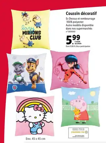 Lidl Coussin décoratif offre