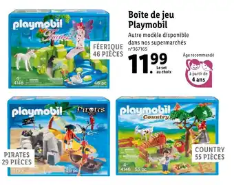 Lidl Boîte de jeu playmobil offre