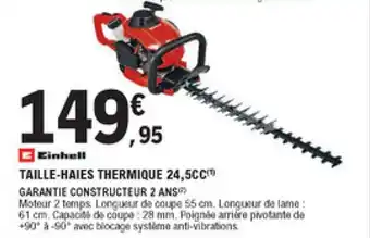 E.Leclerc Brico Taille-haies thermique 24,5CC offre
