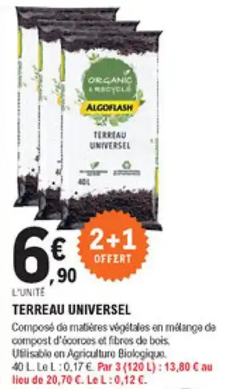 E.Leclerc Brico Terreau universel offre