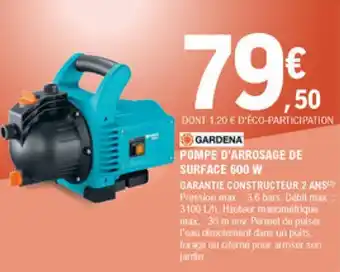 E.Leclerc Brico Pompe d'arrosage de surface 600 W offre