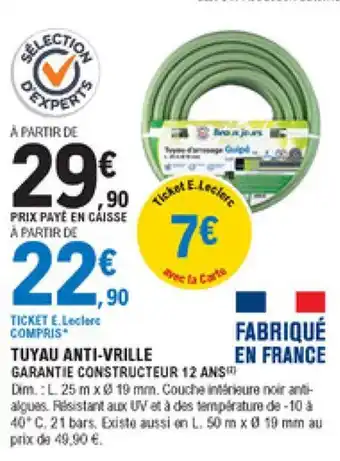 E.Leclerc Brico Tuyau anti-vrille offre