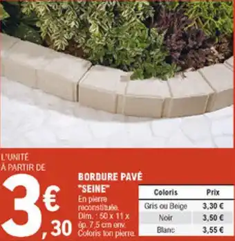 Bordure pavé
