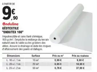 E.Leclerc Brico Géotextile "ondutex 100" offre