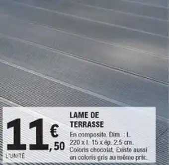 E.Leclerc Brico Lame de terrasse offre