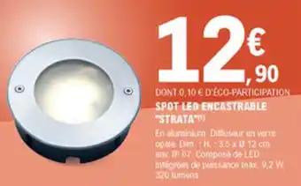 E.Leclerc Brico Spot led encastrable "strata" offre