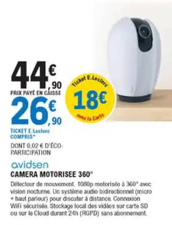 Camera motorisee 360
