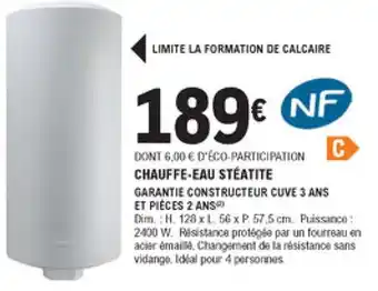 E.Leclerc Brico Chauffe-eau stéatite offre