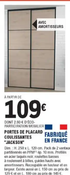 E.Leclerc Brico Portes de placard coulissantes Jackson offre