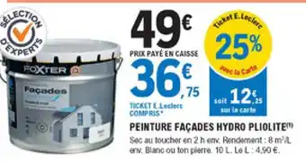 E.Leclerc Brico Peinture façade hydro pliolite offre