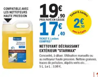 Nettoyant décrassant extérieur starwax