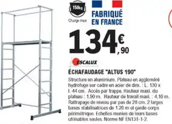 E.Leclerc Brico Échafaudage Altus 190 offre