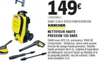 E.Leclerc Brico Nettoyeur haute pression 130 bars offre