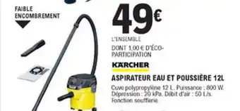 E.Leclerc Brico Aspirateur eau et poussiere 12 offre
