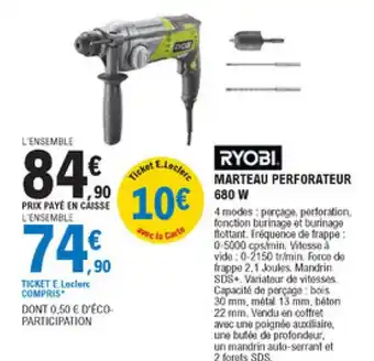 E.Leclerc Brico Marteau perforateur 680W offre
