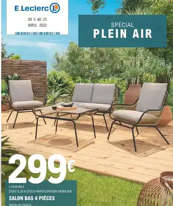 E.Leclerc Salon bas 4 piéces offre