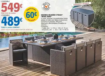 E.Leclerc Ensemble déjeuner 9 pièces Beaux jours offre