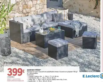 E.Leclerc Salon bs 5 pièces offre