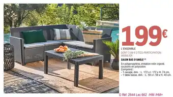 E.Leclerc Salon bas d'angle offre