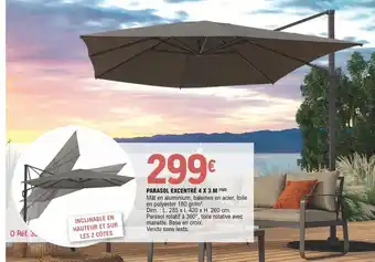 E.Leclerc Parasol excentrè 4 x 3 m offre