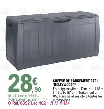 E.Leclerc Coffre de rangement 270 l "hollywood" offre