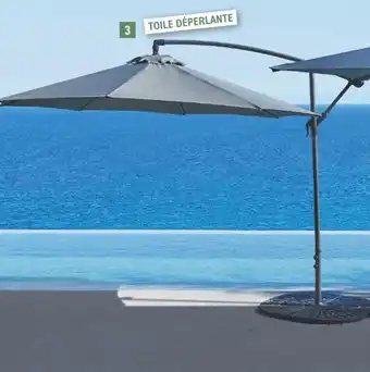 E.Leclerc Parasol excentré rond "beaux jours" offre