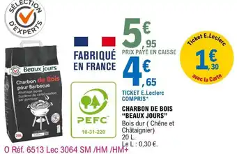 E.Leclerc Charbon de bois "beaux jours" offre