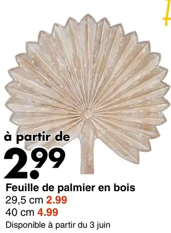 Feuille de palmier en bois