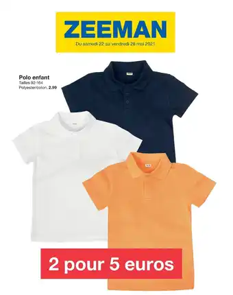 Zeeman Polo Enfant offre