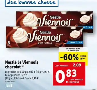 Lidl Nestlé Le Viennois Chocolat offre