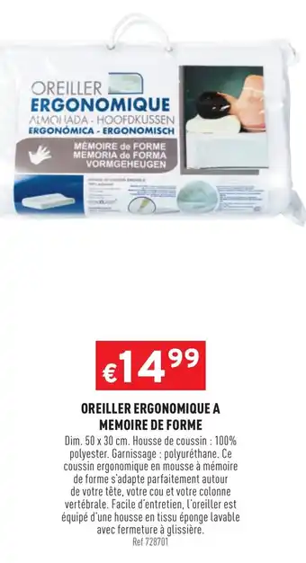 Trafic Oreiller Ergonomique A Memoire De Forme offre