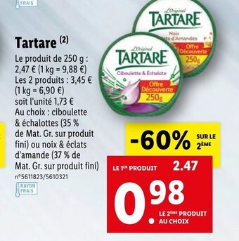 Lidl Tartare offre