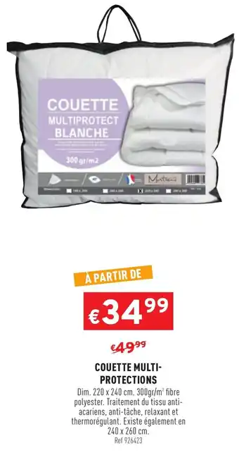 Trafic Couette Multi-Protections offre