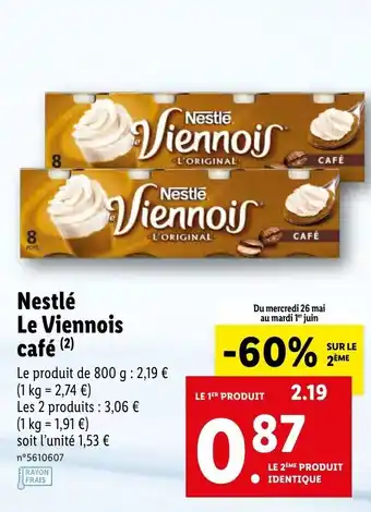 Lidl Nestlé Le Viennois Café offre