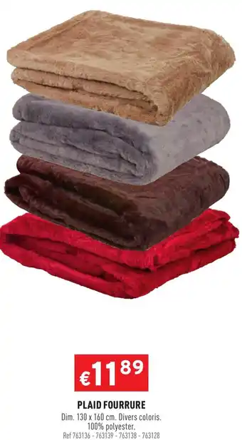 Trafic Plaid Fourrure offre