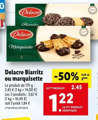 Lidl Delacre Biarritz Ou Marquisette offre
