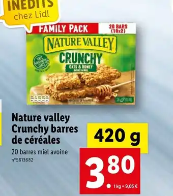 Lidl Nature Valley Crunchy Barres De Céréales offre