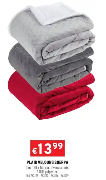 Trafic Plaid Velours Shepra offre